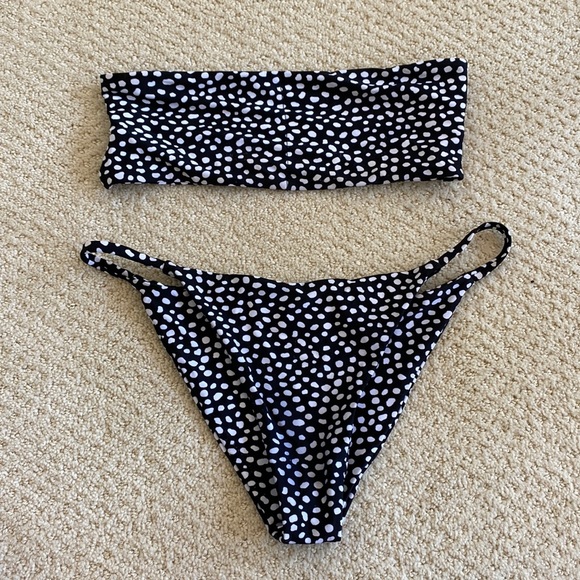 Blackbough Swim Blackbough Strapless Poka Dot Bikini Set Poshmark